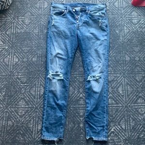 Blue Ripped Denim Jeans